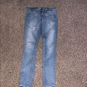 Mossimo low rise skinny ripped jeans size 00/R 24.